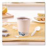 Recycled Content PCF Paper Hot Cups, ProPlanet Seal, 8 oz, White, 50/Pack