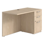 Alera Seville Series Desk Return with Pedestal, Right, 47.24" x 23.62" x 29", Maple