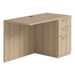 Alera Seville Series Desk Return with Pedestal, Right, 47.24" x 23.62" x 29", Oak