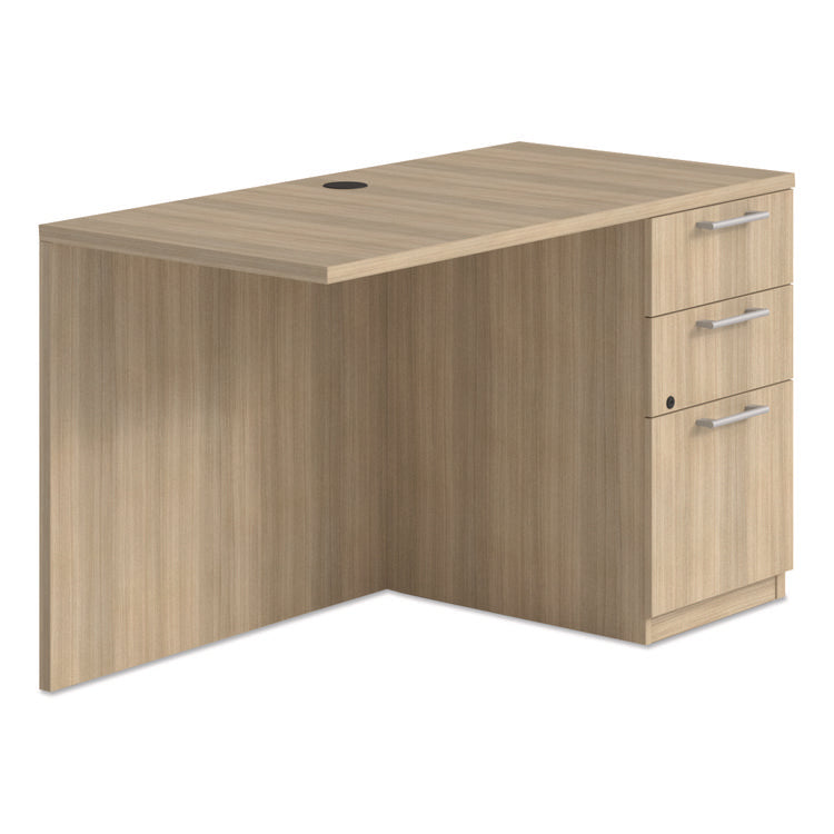 Alera Seville Series Desk Return with Pedestal, Right, 47.24" x 23.62" x 29", Oak