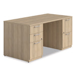 Alera Seville Series Double Pedestal Desk, 59.06" x 29.53" x 29", Oak