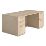 Alera Seville Series Double Pedestal Desk, 70.87" x 35.43" x 29", Maple