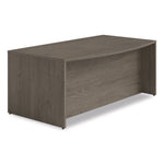 Alera Seville Series Bow Front Pedestal Desk, Left Pedestal, 70.87'' x 41.34'' x 29'', Walnut
