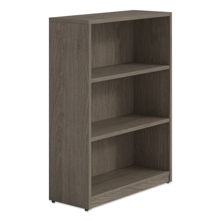 Alera Seville Series Bookcase, Three-Shelf, 35.43w x 13.78d x 48h, Walnut