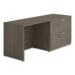 Alera Seville Series Credenza with Right Lateral File, Melamine/Wood, 70.87w x 23.62d x 29h, Walnut