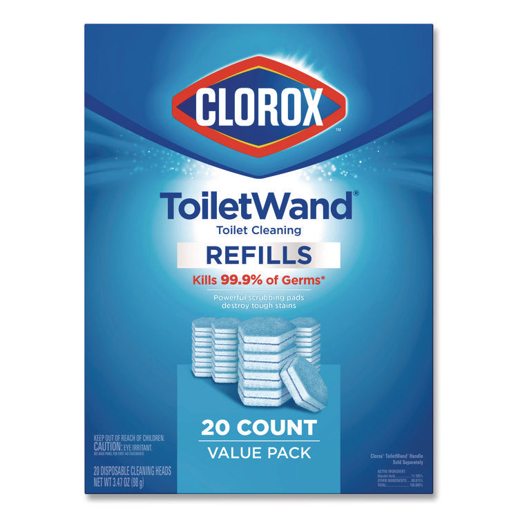 Disinfecting ToiletWand Refills, Blue/White, 4/Carton