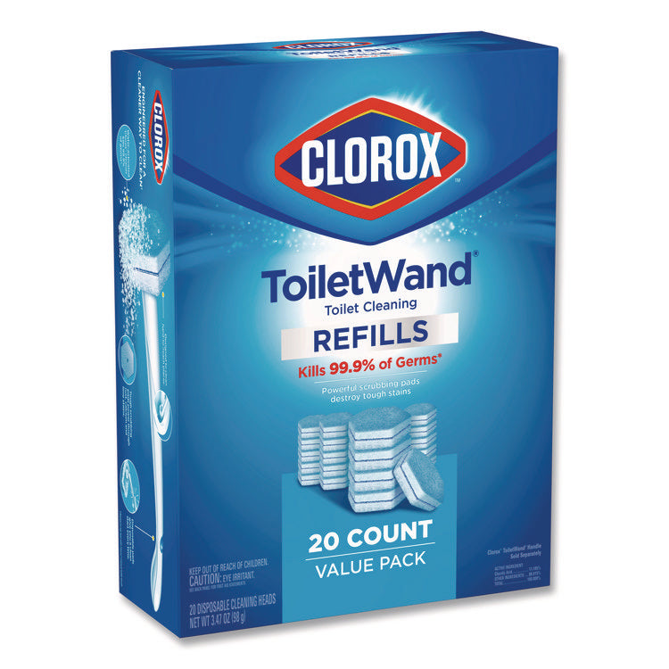 Disinfecting ToiletWand Refills, Blue/White, 4/Carton