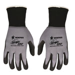Ninja Nitrile Coating Nylon/Spandex Gloves, X-Large, Black/Gray, 12 Pairs