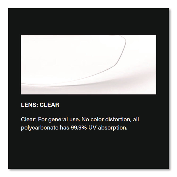 Zenon Z-Lyte Safety Glasses, Scratch-Resistant, Clear Plastic Frame, Clear Polycarbonate Lens
