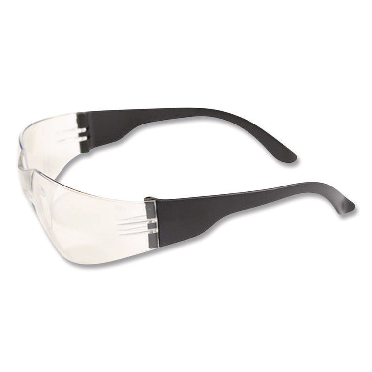 Zenon Z12 Rimless Indoor/Outdoor Optical Eyewear, Scratch-Resistant, Black Plastic Frame, Clear Polycarbonate Lens
