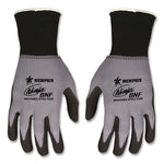 Ninja Nitrile Coating Nylon/Spandex Gloves, Large, Black/Gray, 12 Pairs