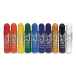Kwik Stix Tempera Paint Set, 10 Assorted Colors, 10 Paint Sticks/Pack, 12 Packs/Carton