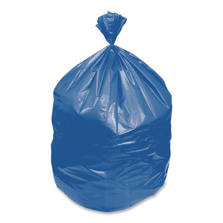 Eco Blend Max Can Liners, 23 gal, 0.8 mil, 28" x 45", Blue, 25 Bags/Roll, 10 Rolls/Carton