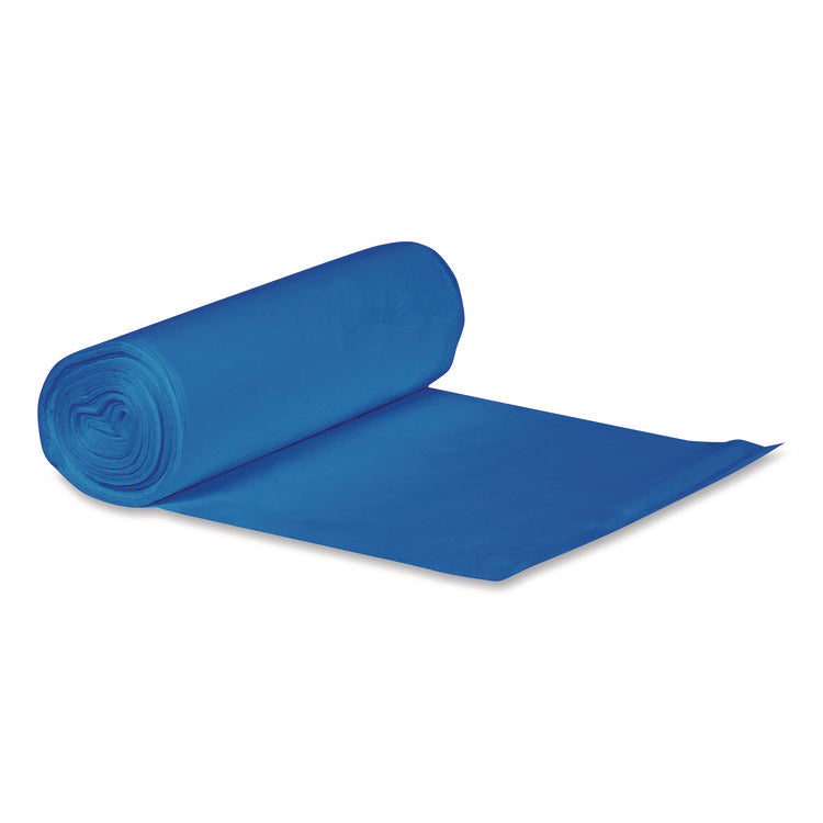 Eco Blend Max Can Liners, 23 gal, 0.8 mil, 28" x 45", Blue, 25 Bags/Roll, 10 Rolls/Carton