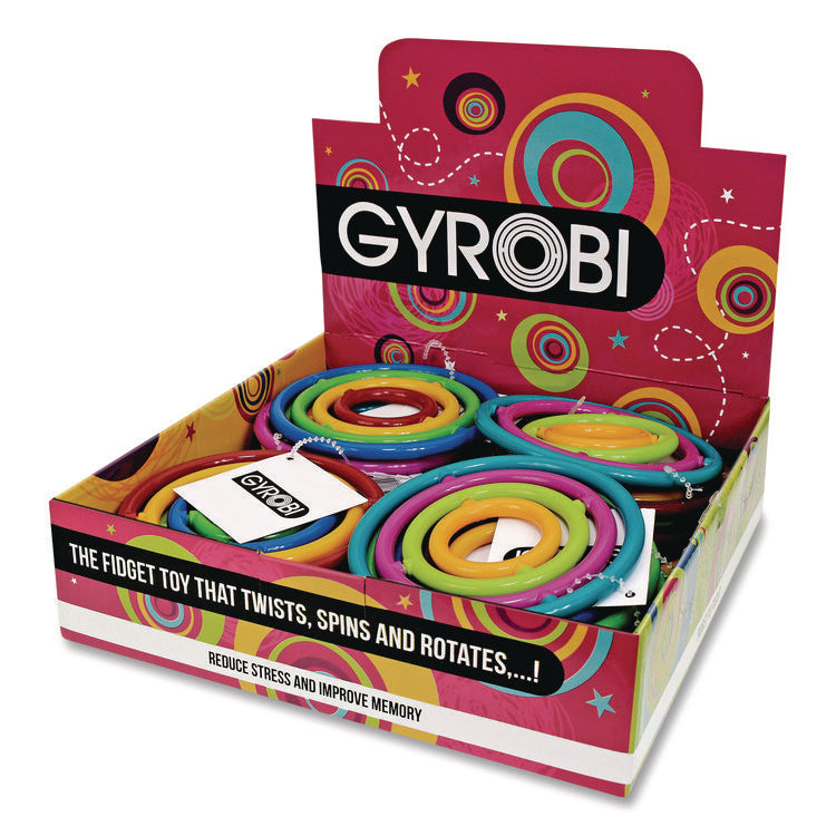 Gyrobi Fidget Toy, Small, Assorted Colors, 24/Carton