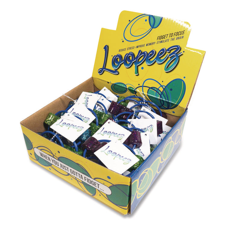 Loopeez Fidget Toy, Small, Assorted Colors, 24/Carton