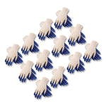 Seamless Knit Cotton/Polyester Gloves, EN388: 2011, Large, Natural/Blue, 12 Pairs