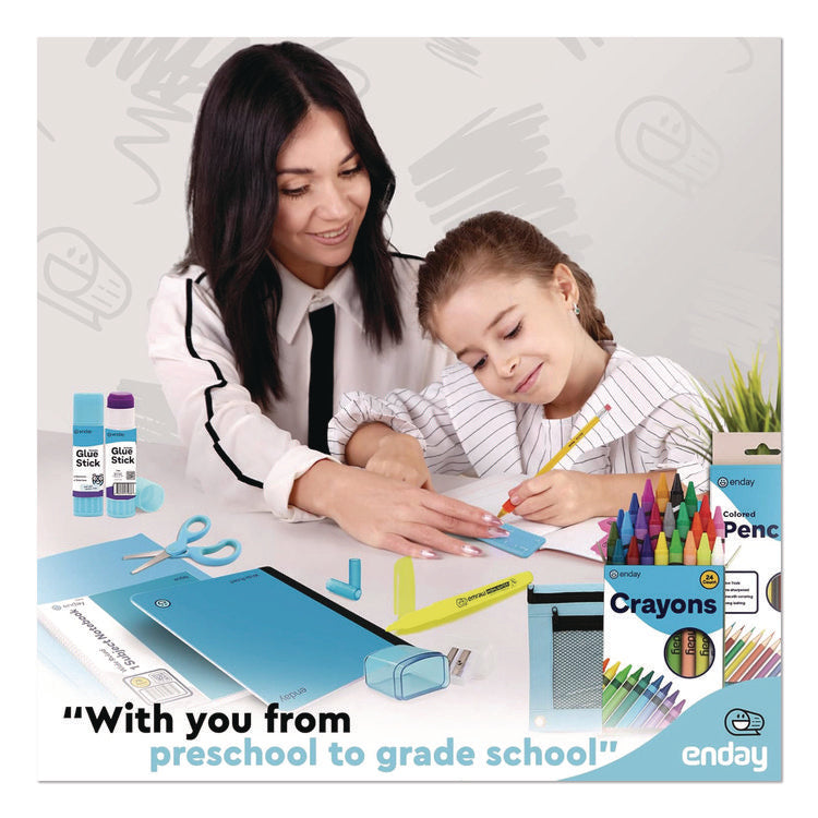 Back to School Supplies Kit for Grades K-5, Blue