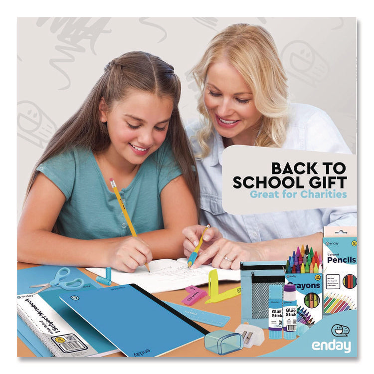 Back to School Supplies Kit for Grades K-5, Blue