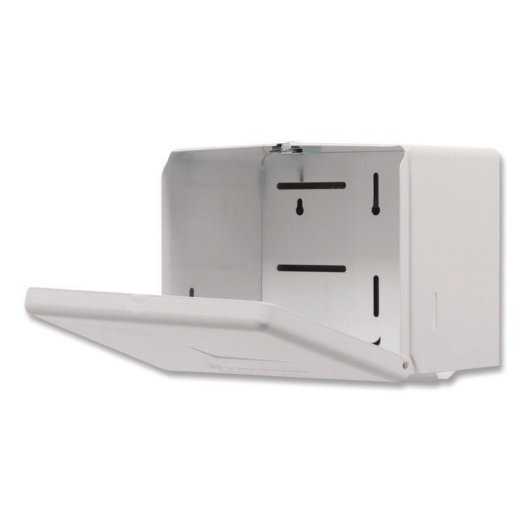 Space Saver Singlefold Towel Dispenser, Steel, 11.63 X 6.63 X 8.13, White