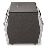 Tabletop Napkin Dispenser, 7.5" x 6" x 5.3", Black/Chrome