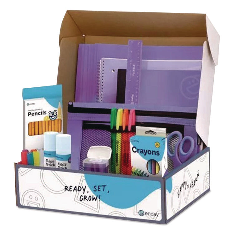 Back to School Supplies Kit for Grades K-5, Purple