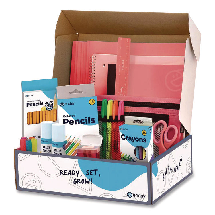 Back to School Supplies Kit for Grades K-5, Red