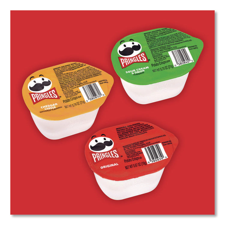 Mini Milk Chocolate and Pringles Snack Stacks Variety Combo Pack, 62 oz Bag Mini/Fun Size, (36) Cups Assorted Flavors/Bundle