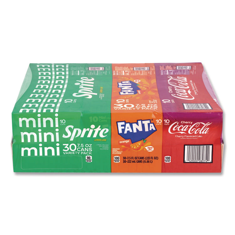 Soda Mini Variety and Cheez-It Combo Pack, (30) 7.5 oz Cans Assorted Flavors, (45) 1.5 oz Pouch Original Cheez-It/Bundle