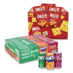 Soda Mini Variety and Cheez-It Combo Pack, (30) 7.5 oz Cans Assorted Flavors, (45) 1.5 oz Pouch Original Cheez-It/Bundle