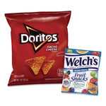 Doritos Nacho Cheese Tortilla Chips and Welch's Mixed Fruit Snacks, (50) 1oz Bag Chips, (66) 0.8 oz Pouch Fruit Snacks/Bundle