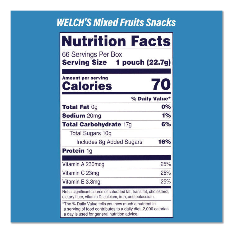 Doritos Nacho Cheese Tortilla Chips and Welch's Mixed Fruit Snacks, (50) 1oz Bag Chips, (66) 0.8 oz Pouch Fruit Snacks/Bundle