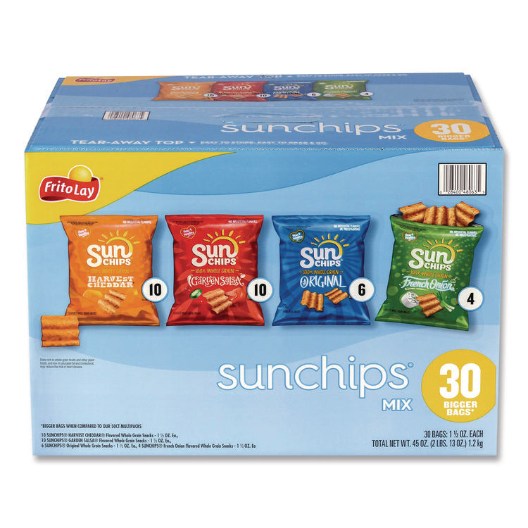 Sunchips and Jack Link's Beef Jerky Variety Pack, (30) 1.5 oz Bags, (9) 1.25 oz Snack Packs, Assorted Flavors/Bundle