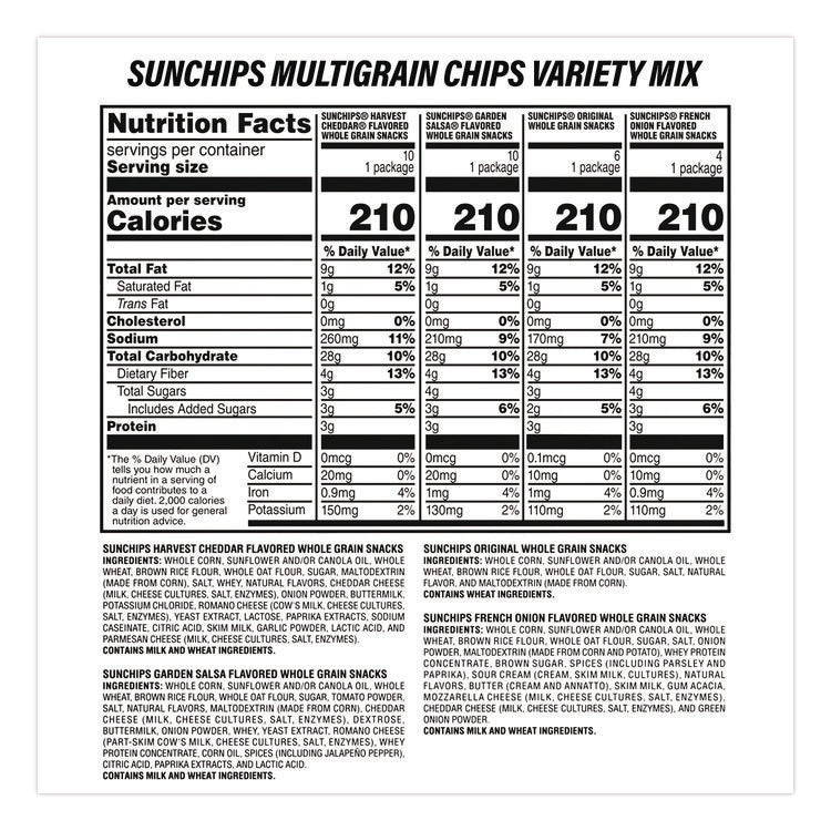Sunchips and Jack Link's Beef Jerky Variety Pack, (30) 1.5 oz Bags, (9) 1.25 oz Snack Packs, Assorted Flavors/Bundle