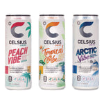 Celcius Vibe and Pop Tarts Variety Combo Pack,(18) 12oz Cans,(24) Frosted Strawberry/(24) Frosted Brown Sugar Cinnamon/Bundle