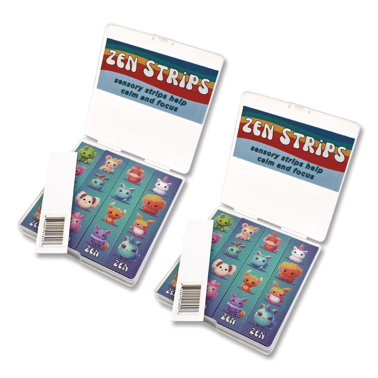 Zen Strips, Bumpy Cuties, Turquoise/Assorted, 80/Carton