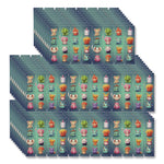 Zen Strips, Bumpy Cuties, Turquoise/Assorted, 80/Carton