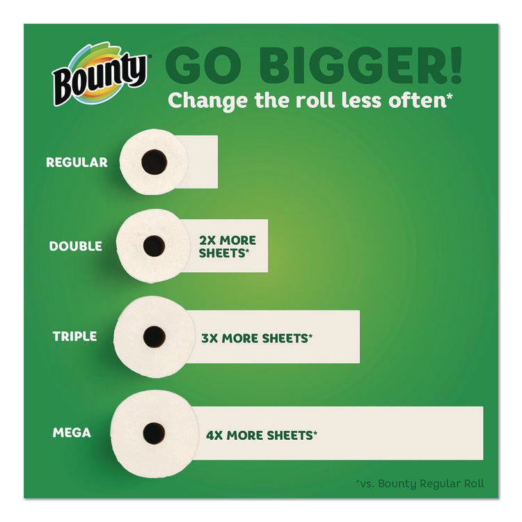 Kitchen Roll Paper Towels, 2-Ply, White, 10.5 x 11, 75 Sheets/Roll, 4 Triple Rolls/Pack, 6 Packs/Carton