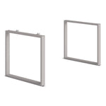 Alera Seville Metal O-Legs, 28", Gray, 2/Pack