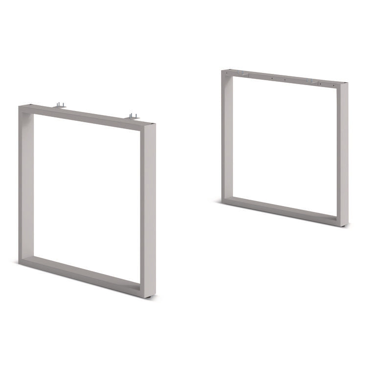 Alera Seville Metal O-Legs, 28", Gray, 2/Pack