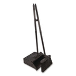 Duo-Pan Upright Dust Pan and Broom, 11.8w x 36h, 24.5" Handle, Plastic, Black