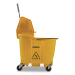 OmniFit Mop Bucket with Down Press Wringer, 35 qt, Yellow