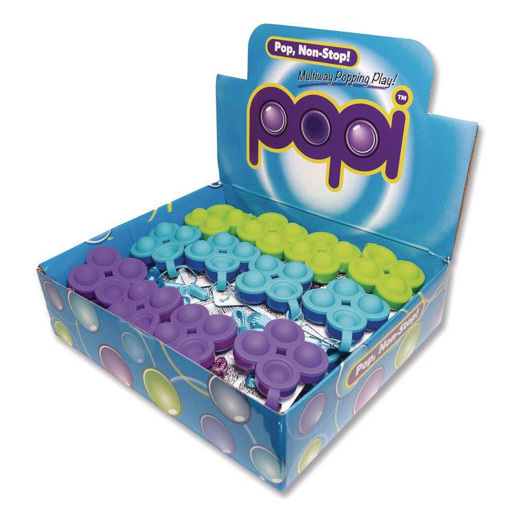 Popi Fidget Toy, Small, Assorted Colors, 24/Carton