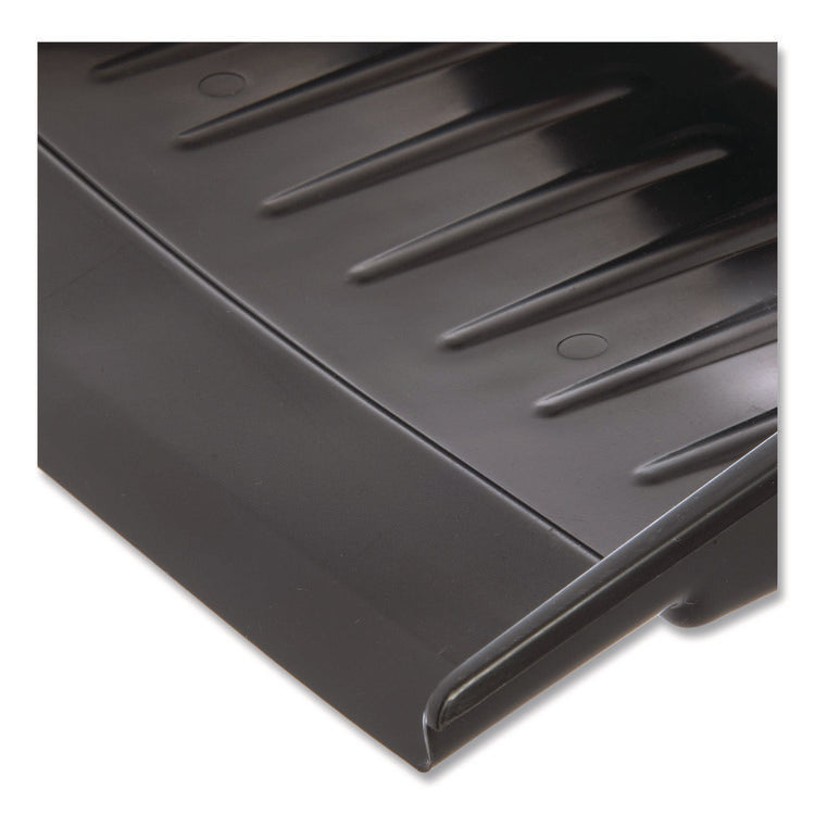 Flo-Pac Flexible Plastic Dustpan, 8 x 12, Plastic, Black