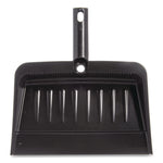 Flo-Pac Flexible Plastic Dustpan, 8 x 12, Plastic, Black