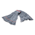 Medium Blue Looped-End Mop, Cotton, 43 x 6 x 3, Red