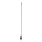 Vinyl Coated Jaw Style Metal Mop Handle, 1" dia x 60", Black