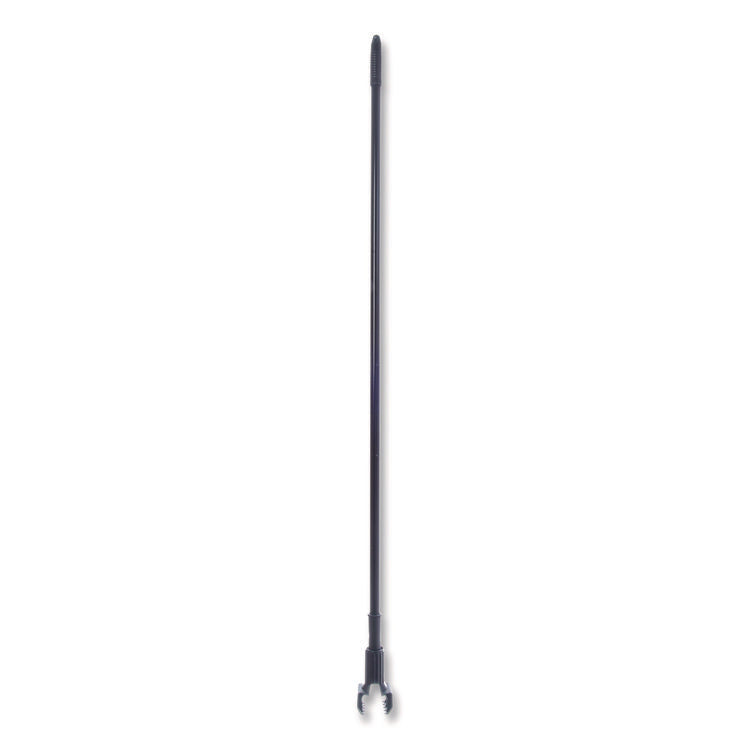 Vinyl Coated Jaw Style Metal Mop Handle, 1" dia x 60", Black