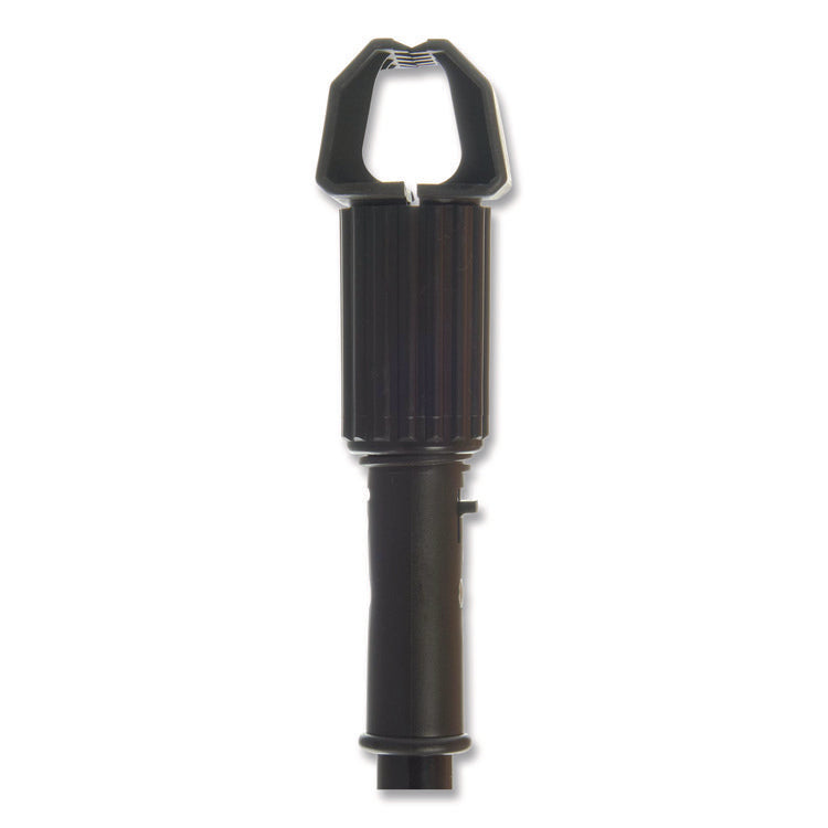 Vinyl Coated Jaw Style Metal Mop Handle, 1" dia x 60", Black
