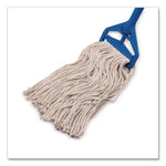 Full Weight Cut End Mop Head, Cotton, 16 oz, White